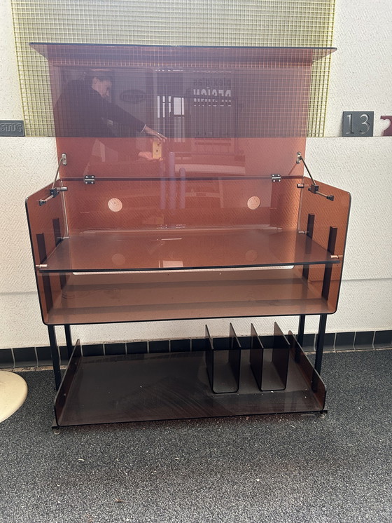 Image 1 of Jaren 70 plexiglas platen speler meubel