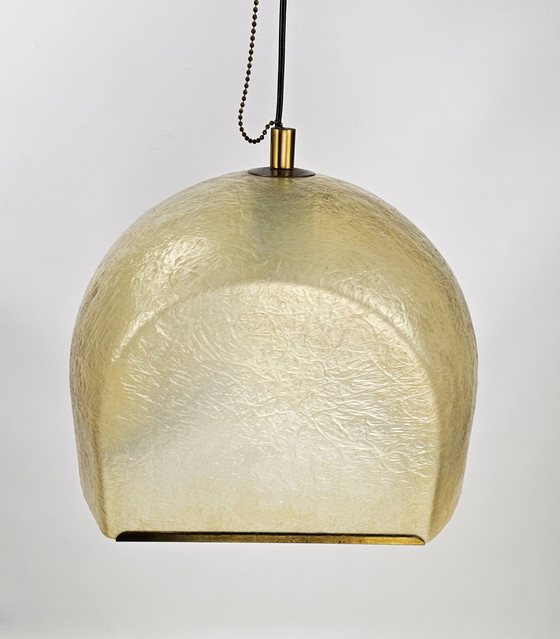 Image 1 of hanglamp Italiaans design van glasvezel jaren 60/70