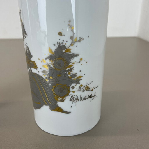 Paar vintage porseleinen vazen van Björn Wiinblad voor Rosenthal studiolijn, Duitsland 1970