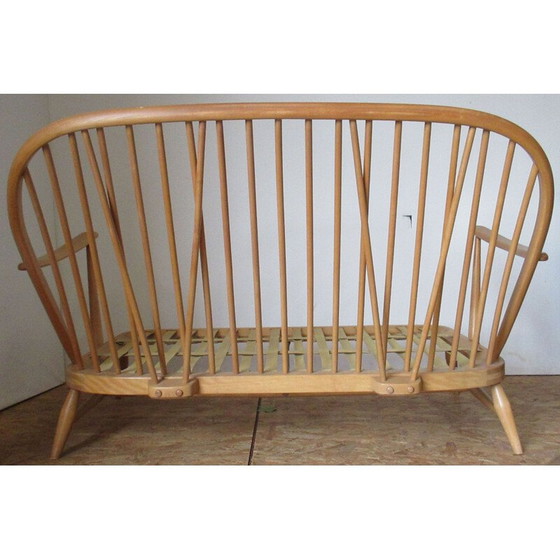 Image 1 of Vintage Ercol beukenhouten gelakte bank 1960