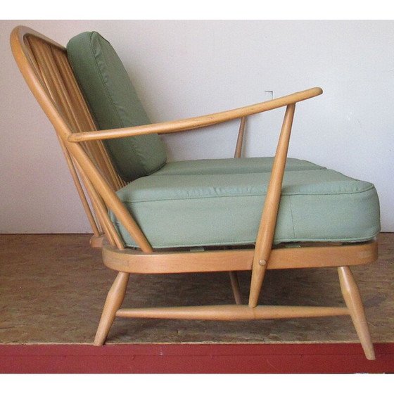 Image 1 of Vintage Ercol beukenhouten gelakte bank 1960