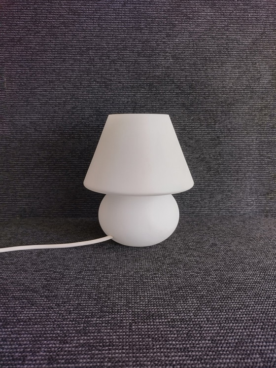 Image 1 of Mushroom Lamp - Vintage - Gematteerd Opaline Glas