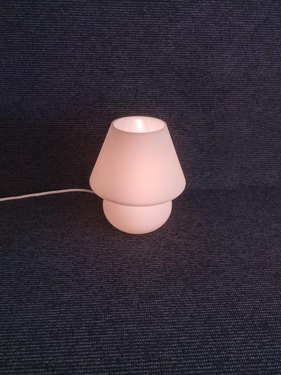 Image 1 of Mushroom Lamp - Vintage - Gematteerd Opaline Glas