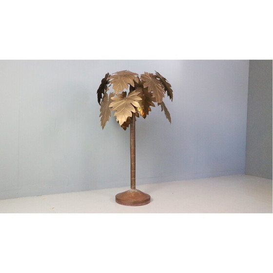Image 1 of Vintage koperen palm sculptuur voor La Maison Jansen, Frankrijk