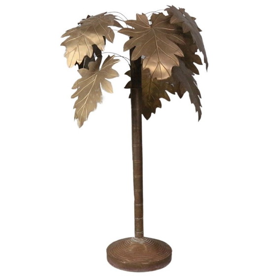 Image 1 of Vintage koperen palm sculptuur voor La Maison Jansen, Frankrijk