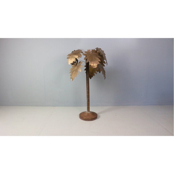 Image 1 of Vintage koperen palm sculptuur voor La Maison Jansen, Frankrijk
