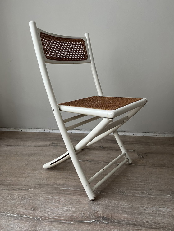 Image 1 of 3x  Vintage Set Folding Webbing Chairs 1980 Italië