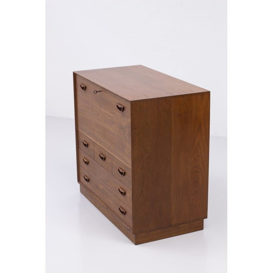 Image 1 of Deense vintage teakhouten secretaire van Peter Hvidt en Orla Mølgaard-Nielsen, jaren 1960