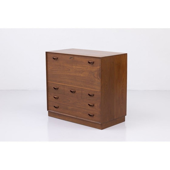 Image 1 of Deense vintage teakhouten secretaire van Peter Hvidt en Orla Mølgaard-Nielsen, jaren 1960