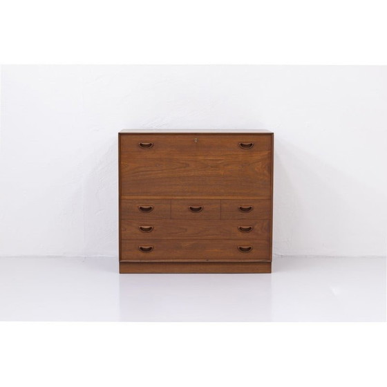 Image 1 of Deense vintage teakhouten secretaire van Peter Hvidt en Orla Mølgaard-Nielsen, jaren 1960
