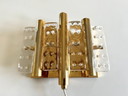 Hans Agne Jacobsson Orrefors Stijl Glamoureuze Vintage, Zweedse Kristallen Wandlamp, Scandinavisch Modern 70S