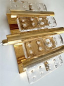 Hans Agne Jacobsson Orrefors Stijl Glamoureuze Vintage, Zweedse Kristallen Wandlamp, Scandinavisch Modern 70S