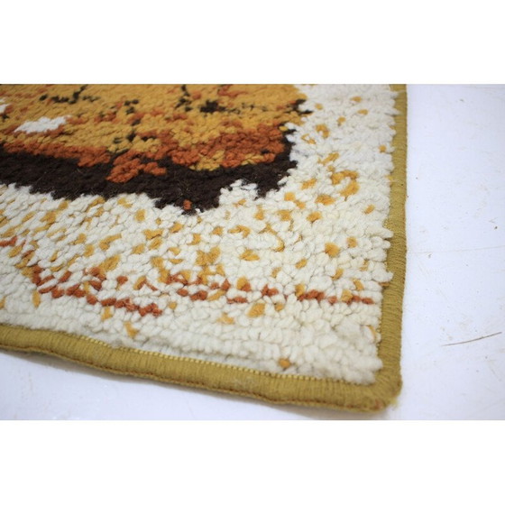 Image 1 of Set van 3 vintage tapijten van synthetische stof, Tsjecho-Slowakije 1980