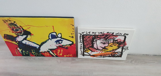 Image 1 of 2x Art print Herman Brood Into the Wild & 't is nu wel dik an