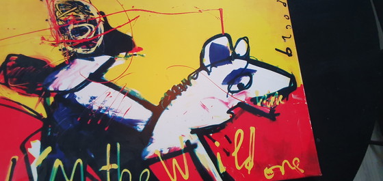 Image 1 of 2x Art print Herman Brood Into the Wild & 't is nu wel dik an