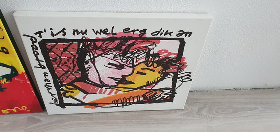 Image 1 of 2x Art print Herman Brood Into the Wild & 't is nu wel dik an