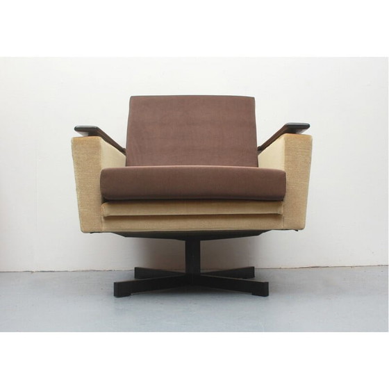 Image 1 of Vintage draaibare clubfauteuil in mohair-velours, jaren 1960