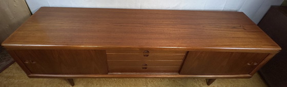 Image 1 of Prachtig Deens Mid Century Retro Vintage Teak Dressoir Van Bramin - Ontworpen Door H.W. Klein 1960S