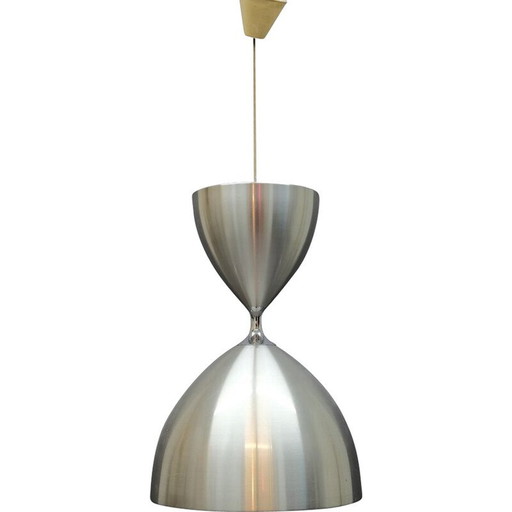 Vintage aluminium plafondlamp van Fog en Morup, Denemarken