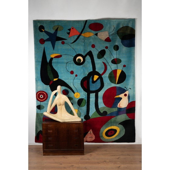 Image 1 of Vintage "Le Jardin" vloerkleed in Merino wol van Joan Miró, 1925