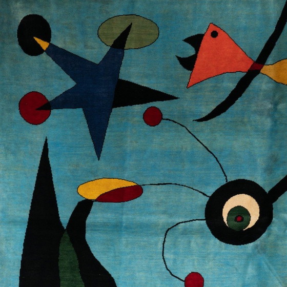 Image 1 of Vintage "Le Jardin" vloerkleed in Merino wol van Joan Miró, 1925