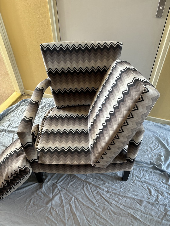 Image 1 of Eichholz Chair Gregory Chevron Brown