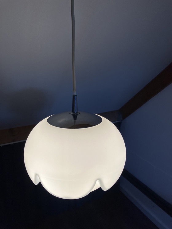 Image 1 of Peill & Putzler Artisjok Seeroze Design Hanglamp Jaren 70