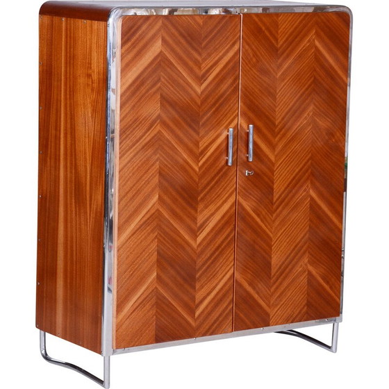 Image 1 of Vintage Bauhaus beuken kast van Robert Slezák voor Slezak Fabrieken, Tsjecho-Slowakije 1930