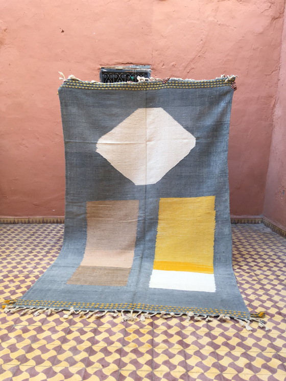 Image 1 of Kelim Boujaad Berber Vloerkleed 302 X 190 Cm