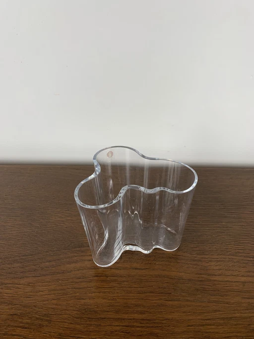 Alvar Aalto vaas, Iittala, Transparant 95Mm