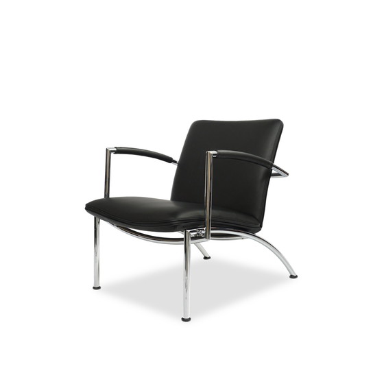 Image 1 of Cor Pando leren fauteuil zwart | Peter Maly