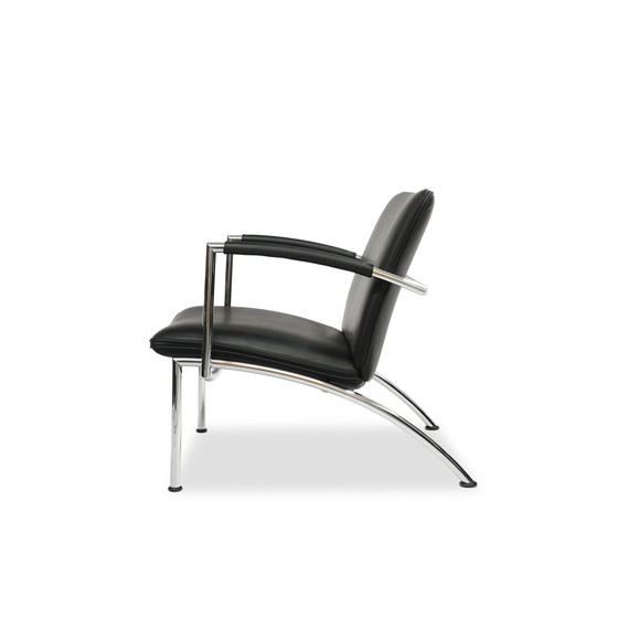 Image 1 of Cor Pando leren fauteuil zwart | Peter Maly