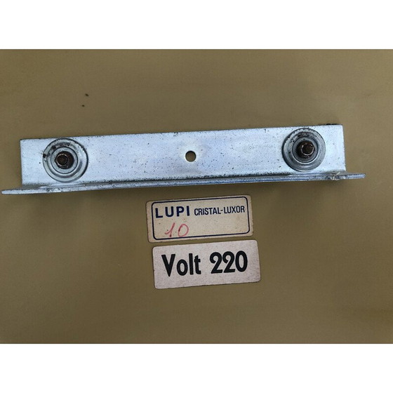 Image 1 of Vintage spiegel met 2 wandlampen van Lupi Cristal, Italië