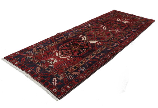 Origineel handgeknoopt Perzisch tapijt Ardebil Oud 328 X 123 Cm Topconditie