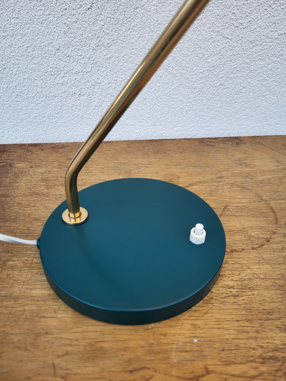 Image 1 of Vintage Louis Kalff Bureaulamp, Model Romeo, Jaren1960, Groen, Nederland