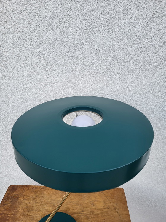 Image 1 of Vintage Louis Kalff Bureaulamp, Model Romeo, Jaren1960, Groen, Nederland