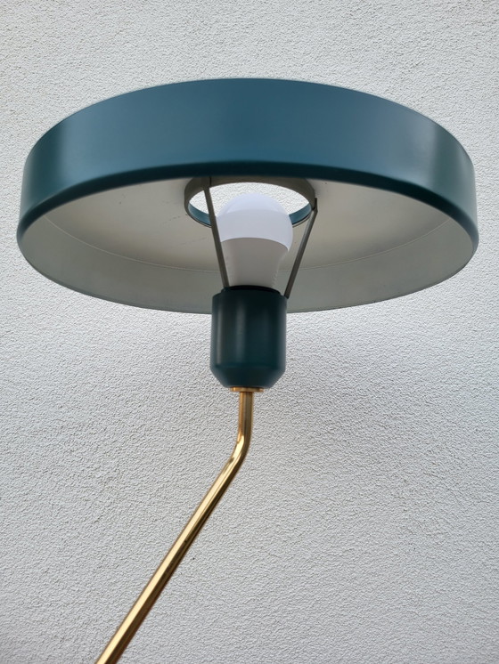 Image 1 of Vintage Louis Kalff Bureaulamp, Model Romeo, Jaren1960, Groen, Nederland