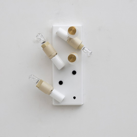 Image 1 of Paar Art Deco Murano glazen wandlampen met gouden textuur, Italië, 21ste eeuw