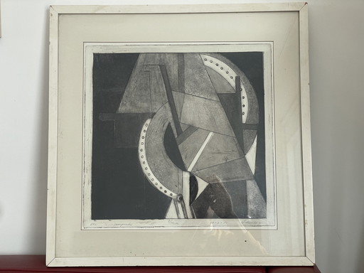 Joop Steenbergen - Ets/ Aquatint “Compositie” 1981 - 3/10