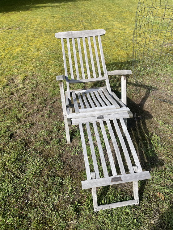 Image 1 of 2x Teakhouten deckchairs merk queen mary