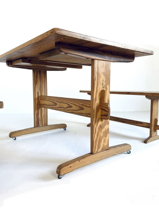 Image 1 of Scandinavische Eetkamerset, Grenenhout ‘60