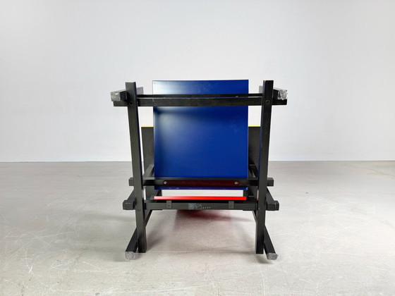 Image 1 of Rood en Blauw Fauteuil Cassina Gerrit Rietveld Bauhaus