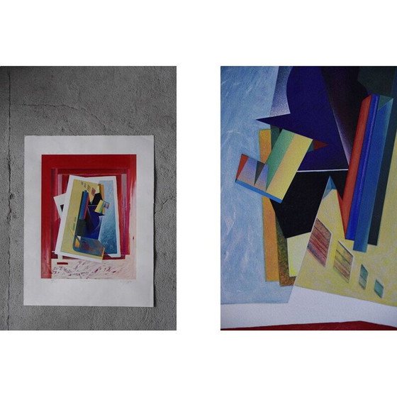 Image 1 of Originele vintage intermezzo zeefdruk door Peter Foeller, 1990