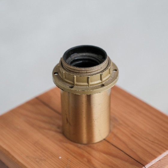 Image 1 of Vintage vierkante grenen tafellamp, Italië