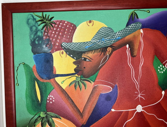 Image 1 of Kleurrijk Olieverfschilderij - Silot