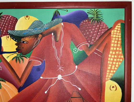 Image 1 of Kleurrijk Olieverfschilderij - Silot