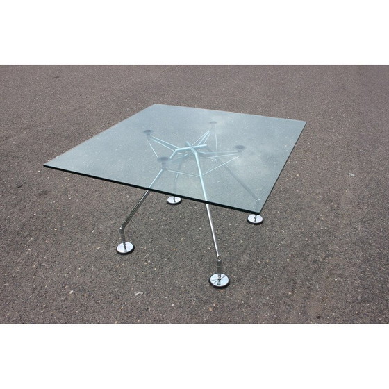 Image 1 of Vintage glazen tafel model Nomos van Norman Foster voor Tecno, Italië 1970