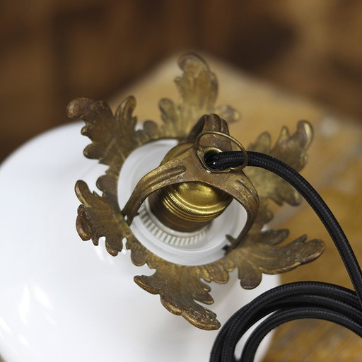 Art Deco / Nouveau Opaline Hanglamp