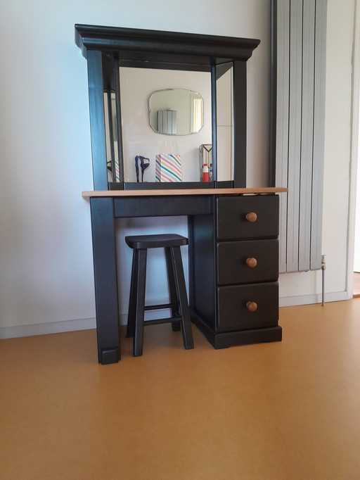 Vintage Kaptafel Met Spiegel