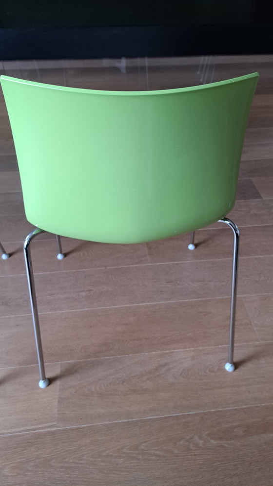 Image 1 of 8x Arper Catifa 46 stoelen groen-wit